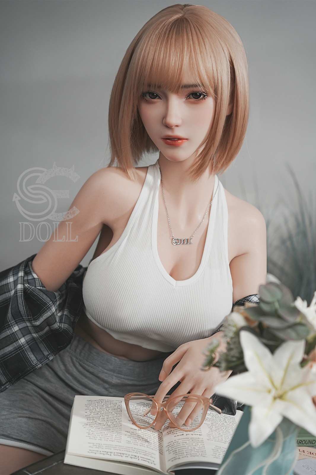 161cm (5ft3') E-Cup Asian Blonde 2B Silicone Sex Doll - SE#130SC - Golden