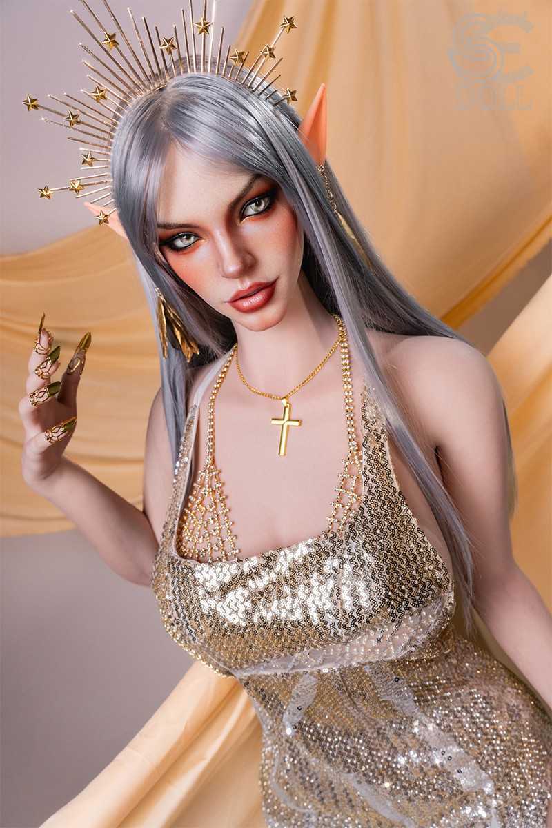 167cm (5ft5") Exotic Platinum Elf Full Silicone Sex Doll - E-Cup - SE#154SO - Evadora A.