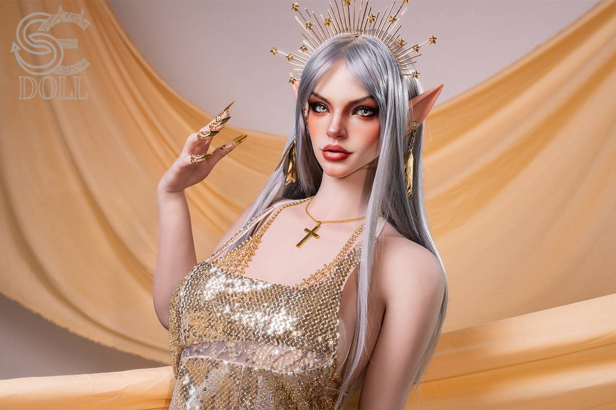 167cm (5ft5") Exotic Platinum Elf Full Silicone Sex Doll - E-Cup - SE#154SO - Evadora A.
