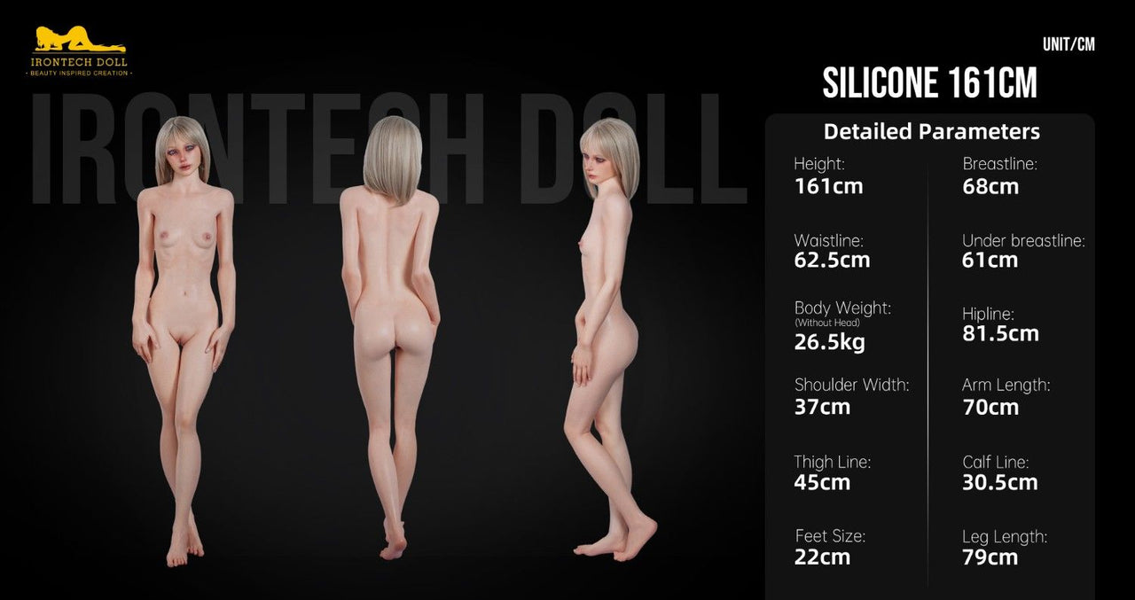 161cm (5ft2") Minus B1 Body Silicone Sex Doll by IronTech