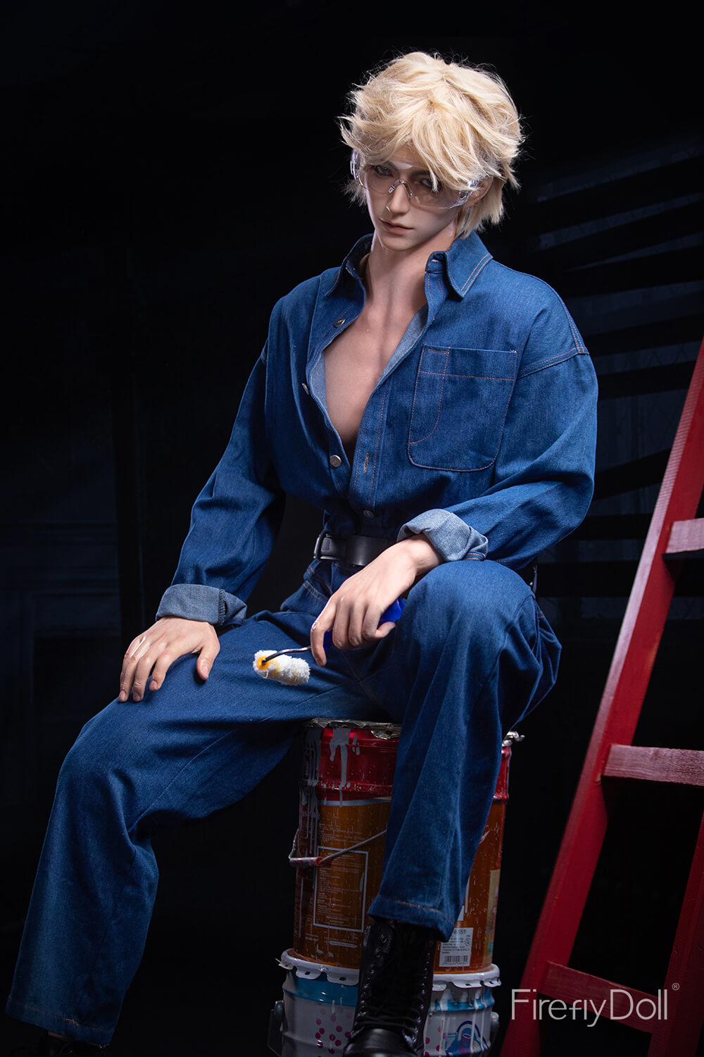 176cm (5ft7") Painter Silicone Sex Male Doll - Jiang Ling