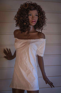 168cm (5ft6') A-Cup Ebony Exclusive Nava African-American Sex Doll WM Dolls - Head#64