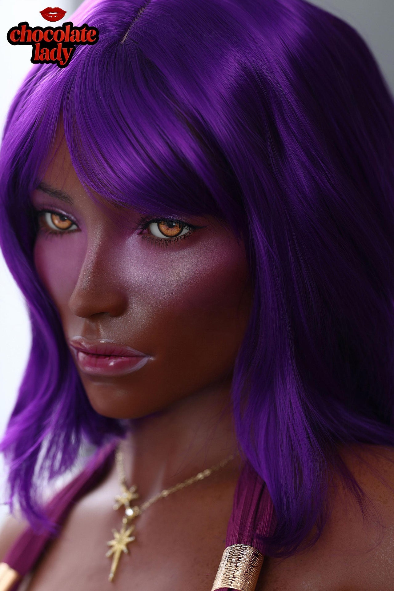 Chocolate Lady 163cm (5ft4") Dark Chocolate Full Silicone Sex Doll - D-Cup - Aim