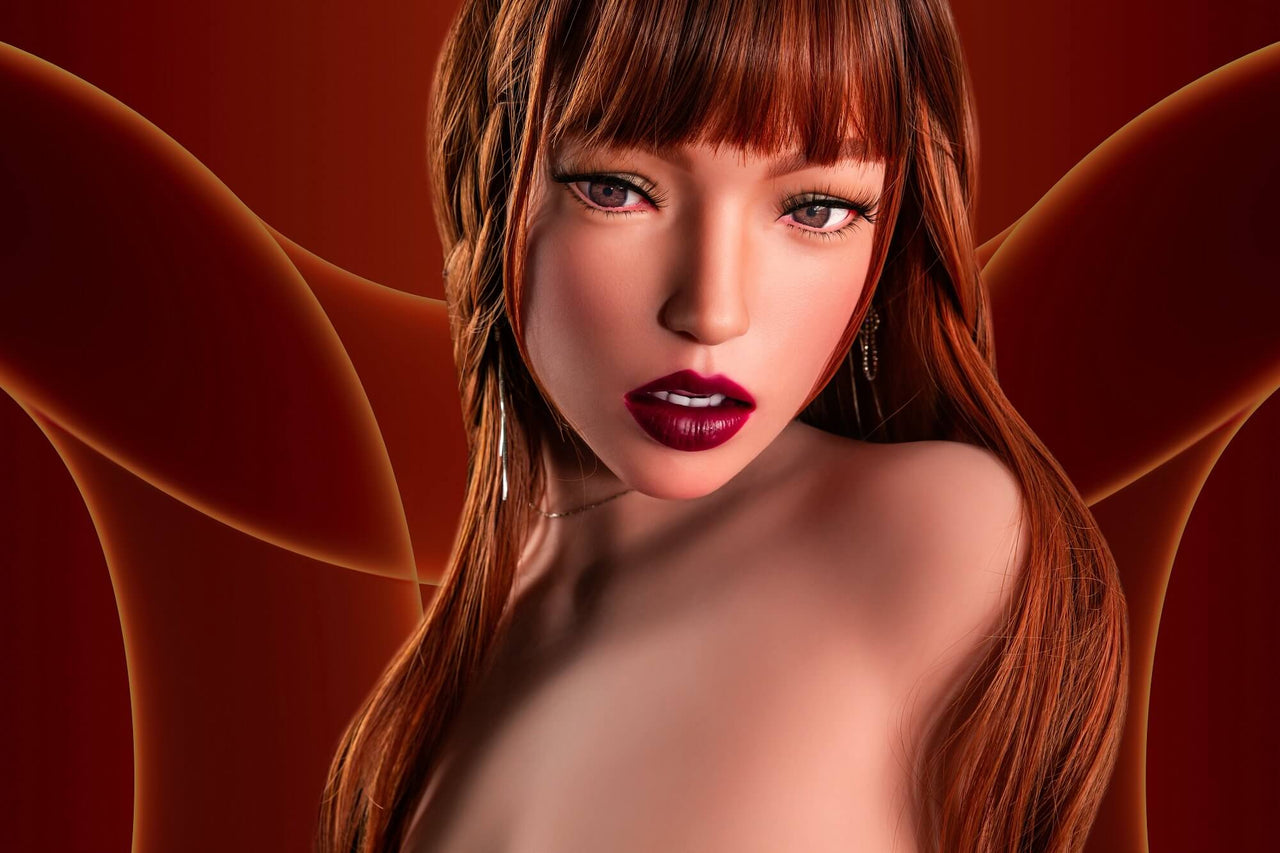 CLM 110cm (3ft6") Redhead Sex Doll Torso Body TPE & Silicone Head - Polly