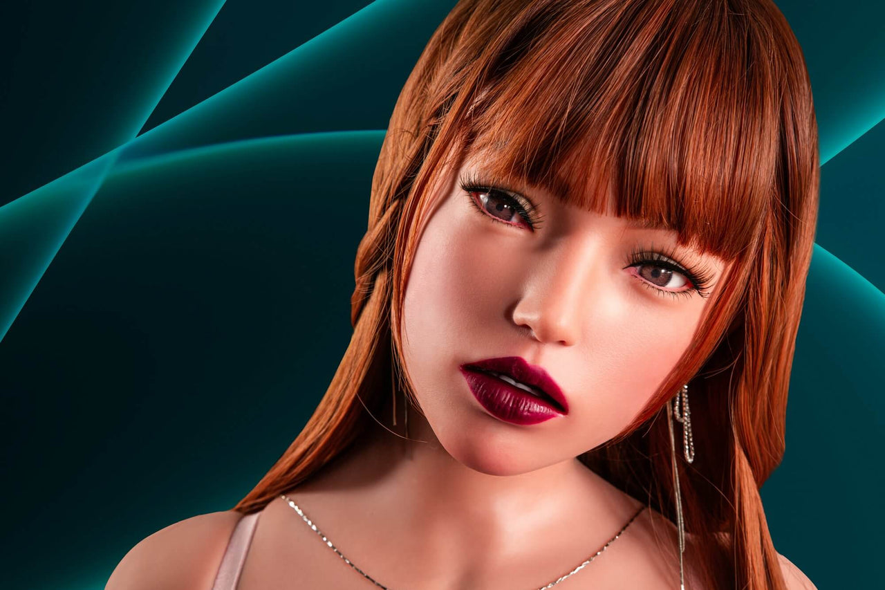 CLM 110cm (3ft6") Redhead Sex Doll Torso Body TPE & Silicone Head - Polly