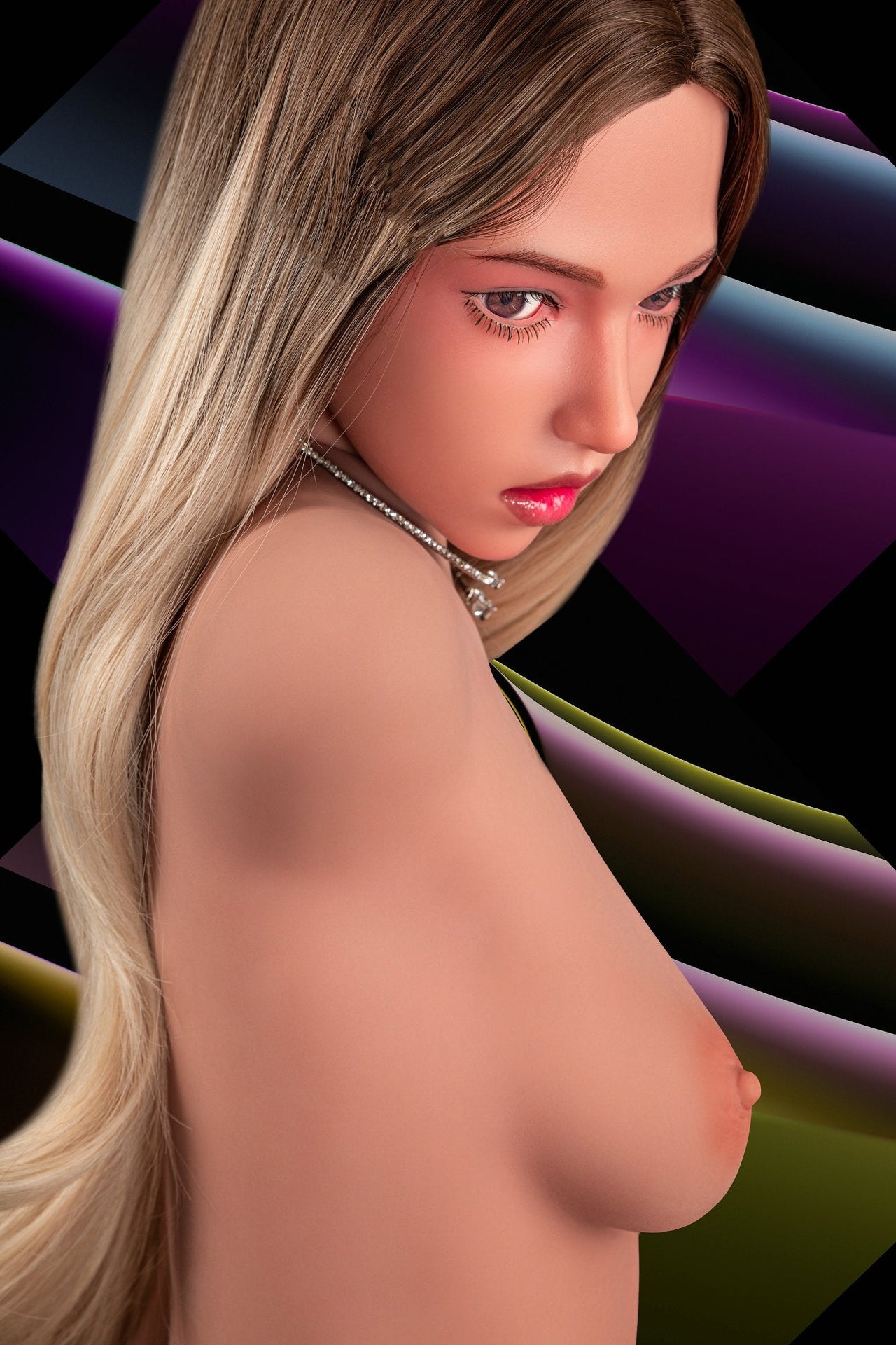 CLM 110cm (3ft6") Sexy Blonde Sex Doll Torso Body TPE & Silicone Head - Grace