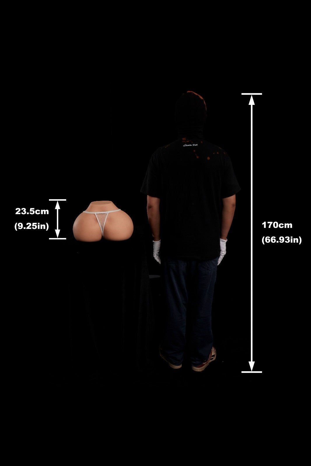 CLM 23.5cm (9.2") Big Butt RS-6 Yellow - Silicone Sex Torso - Climax Doll Pro