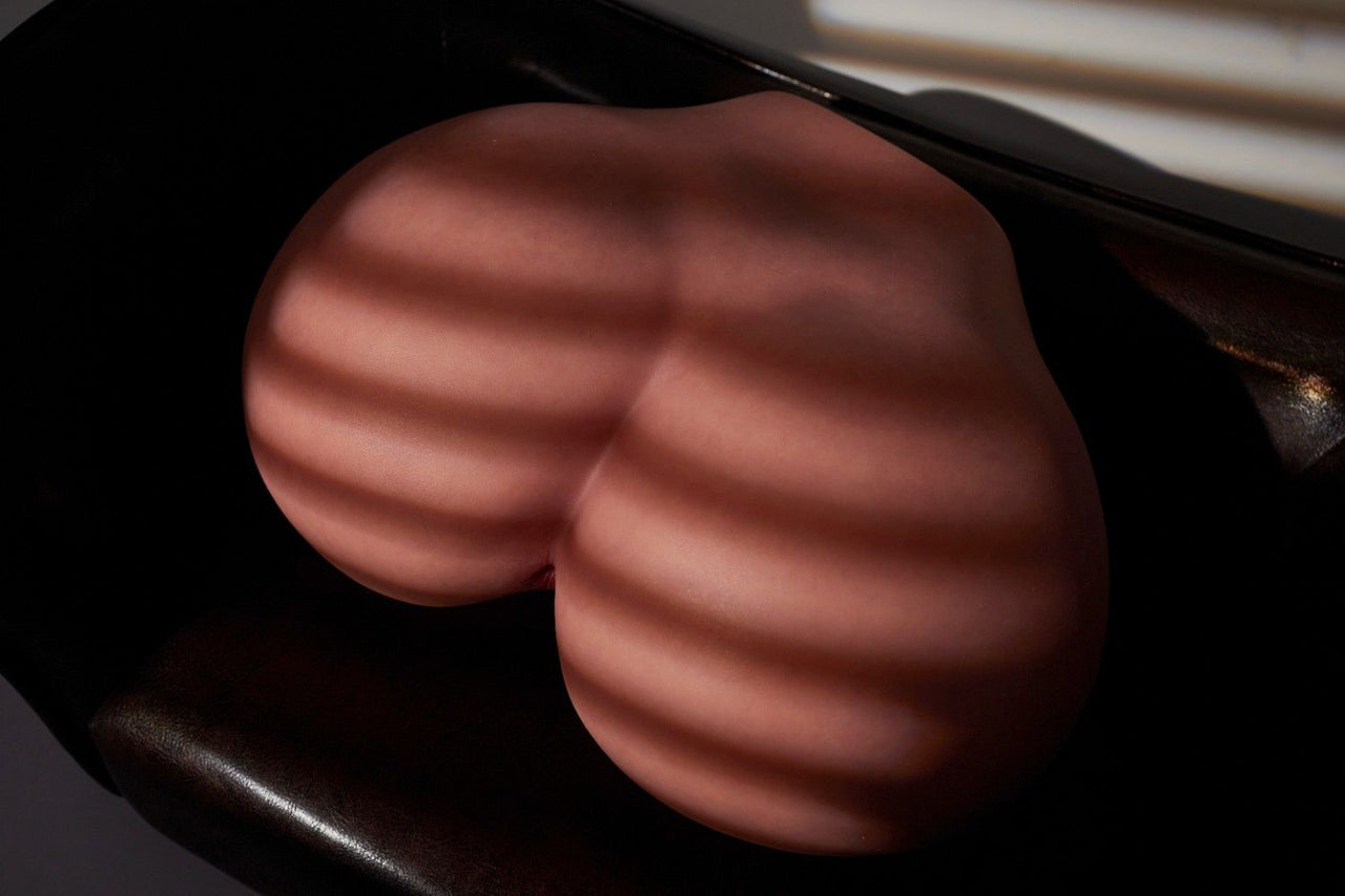 CLM 23.5cm (9.2") RS-6 Black Skin Sex Silicone Torso Butt - Climax Doll Pro