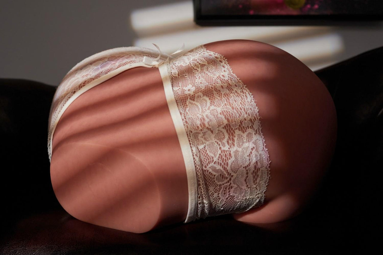 CLM 23.5cm (9.2") RS-6 Black Skin Sex Silicone Torso Butt - Climax Doll Pro