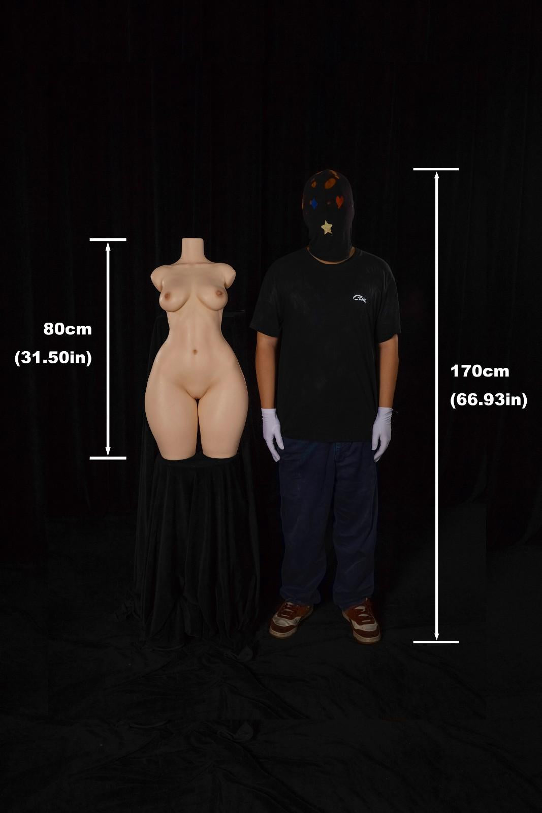 CLM 80cm (2ft6") Sexy Silicone Sex Doll Torso - E-cup