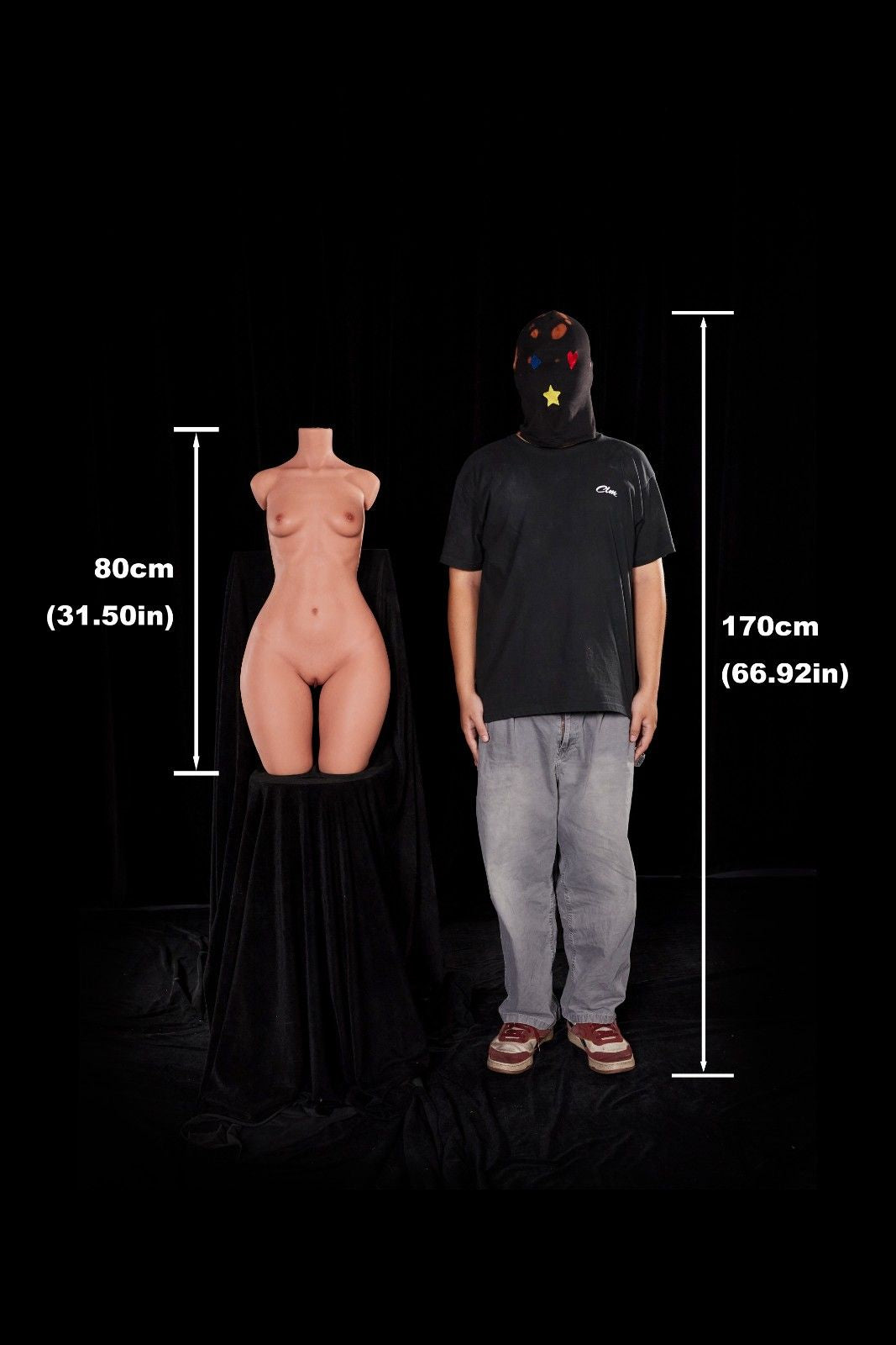 CLM 80cm (2ft6") Skinny Silicone Sex Doll Torso - AA-cup