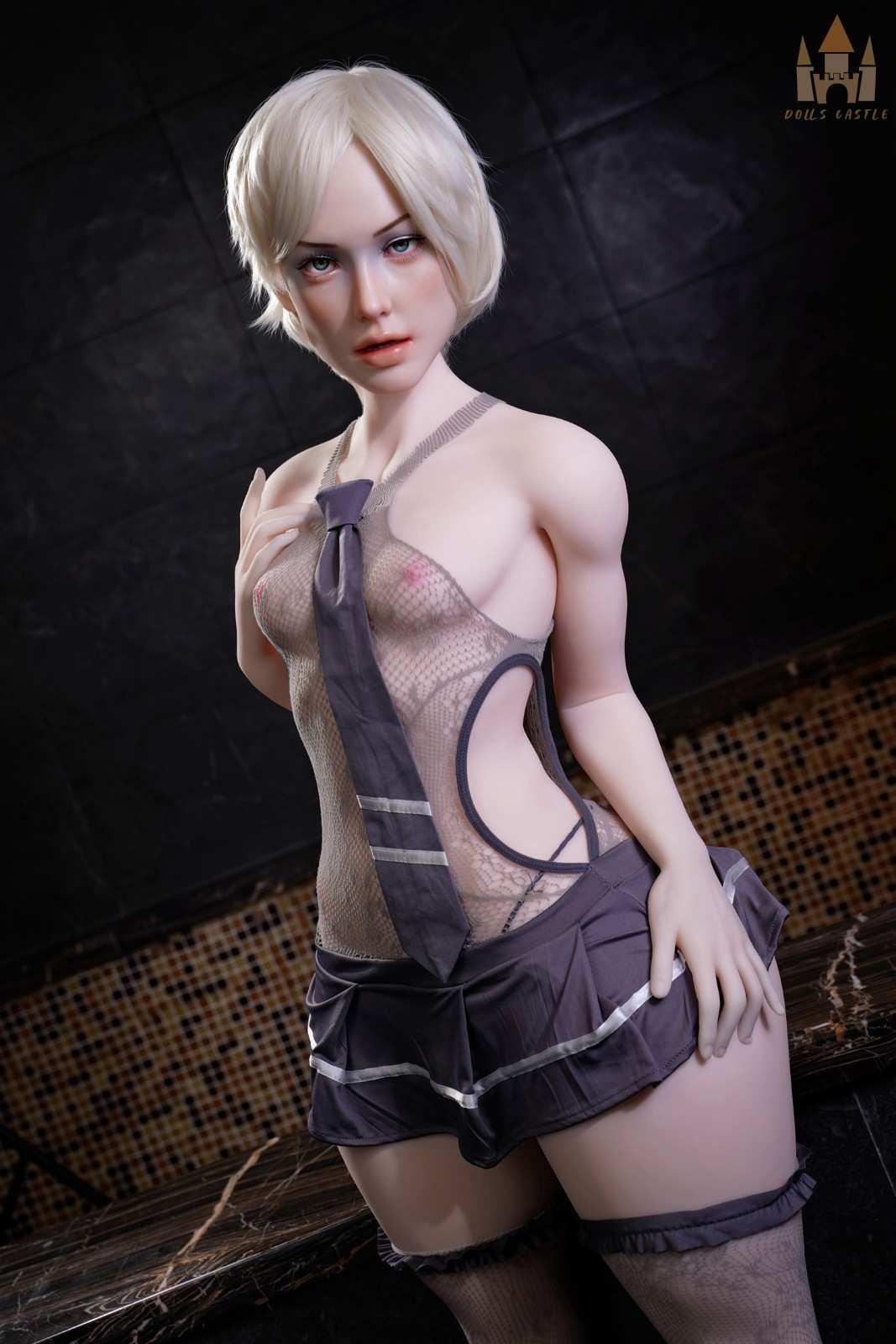 Doll Castle 148cm (4ft8") Femboy Hybrid Sex Doll - B-Cup - Kimora