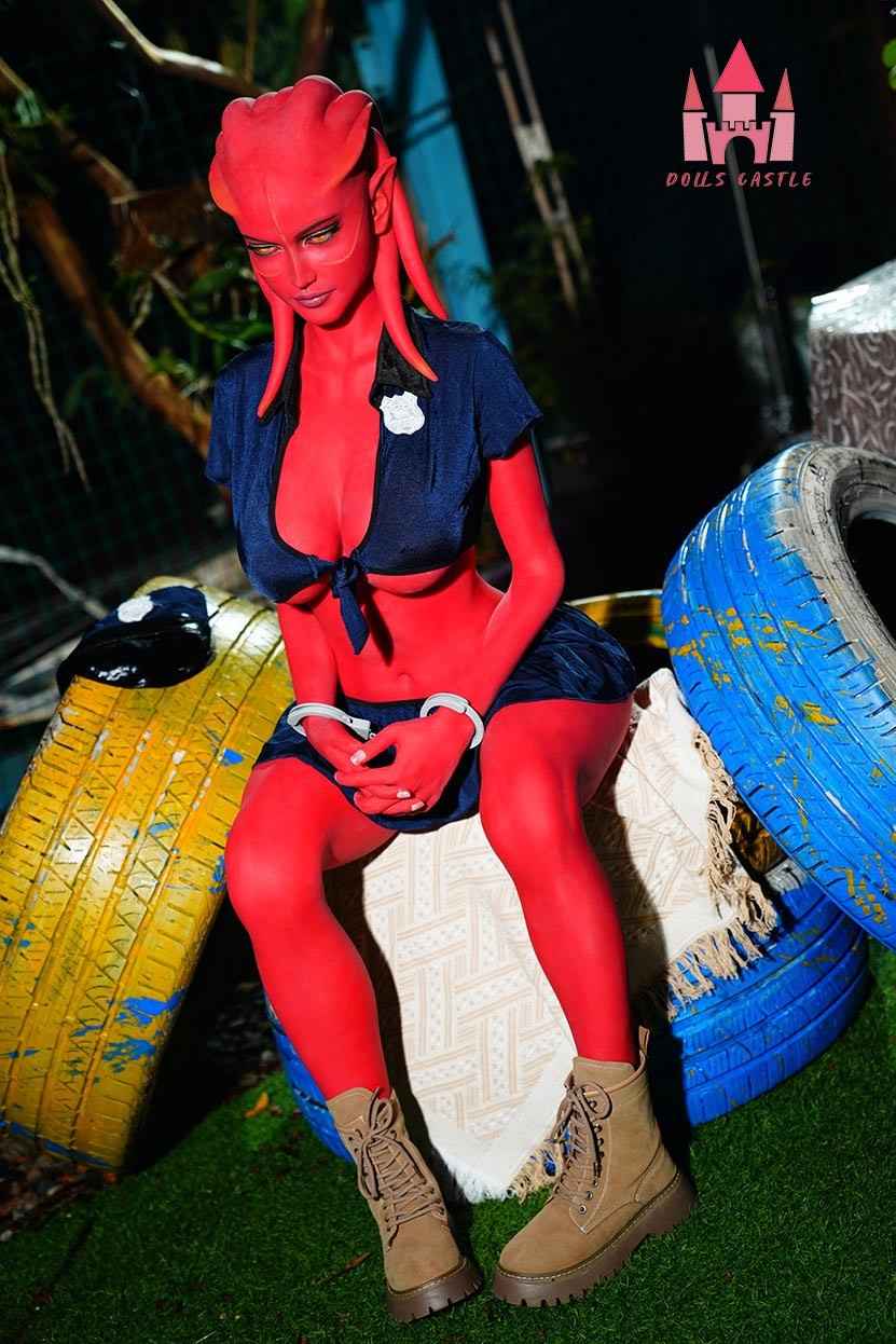 Doll Castle 160cm (5ft3") Zombie Sex Doll in Red Skin - Devilish - In Stock | US Only