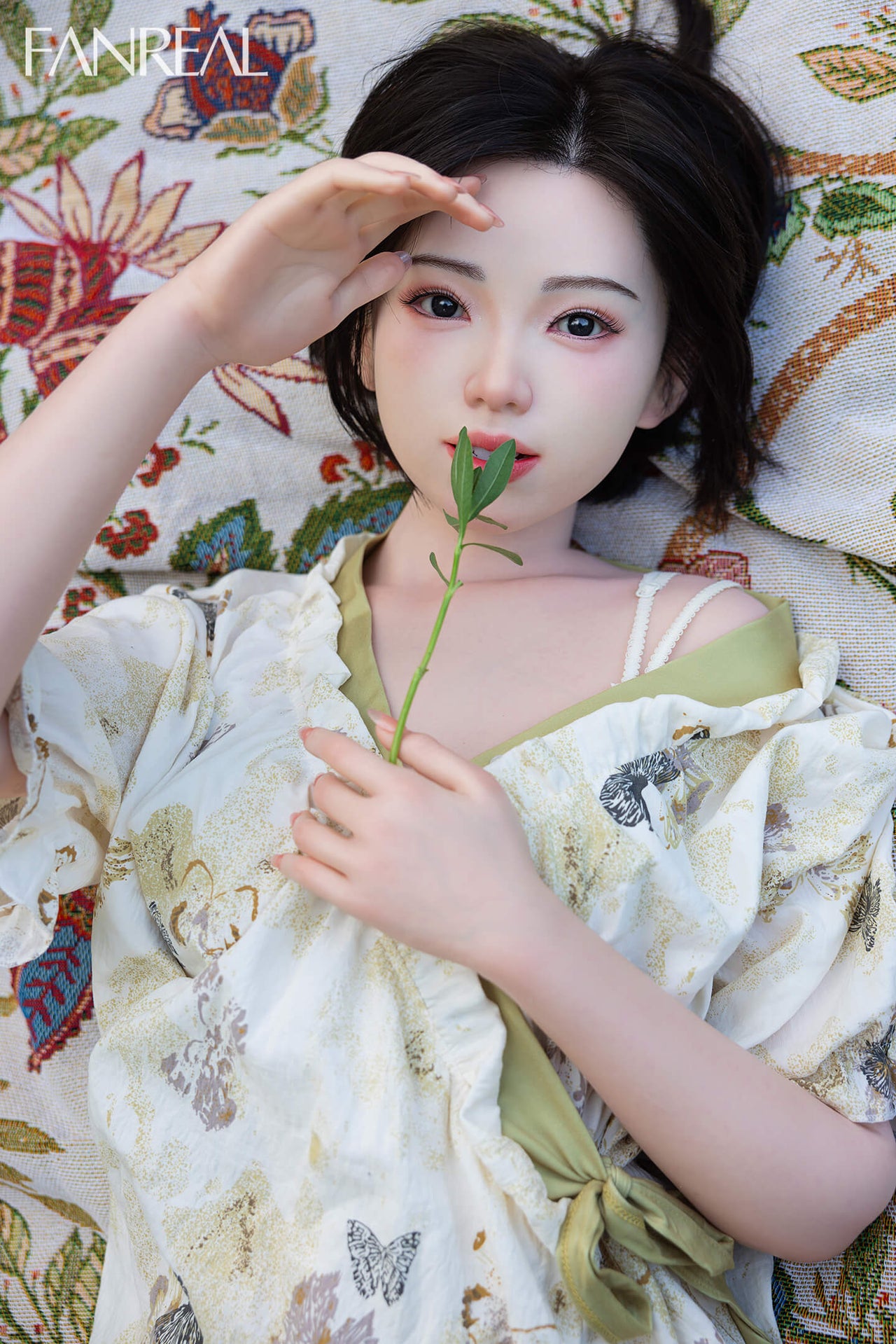 Fanreal 153cm (5ft0") Elegant & Beauty Short Hair Silicone Sex Doll with ROS Head - B-Cup - Molly