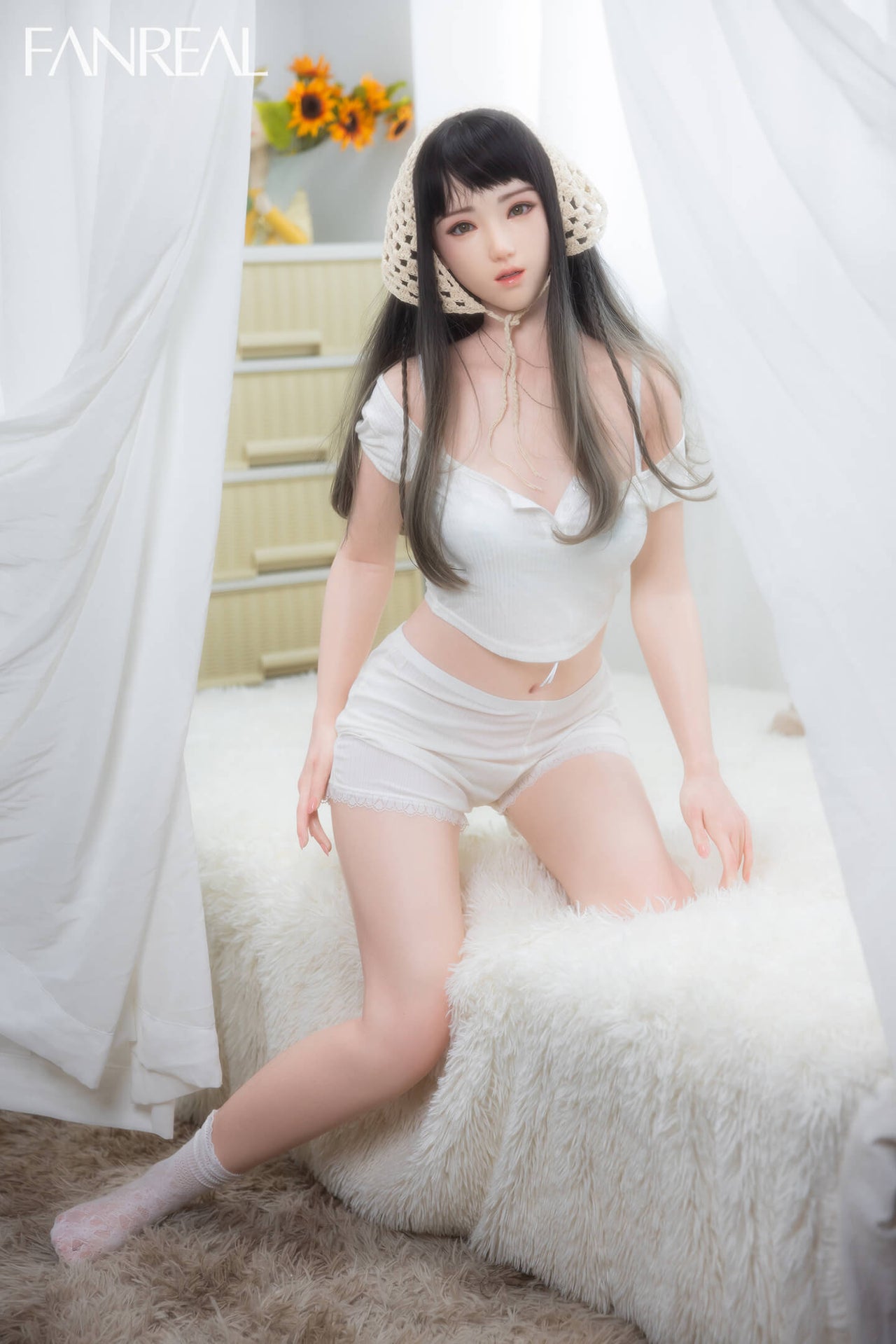 Fanreal 158cm (5ft1") Silicone Sex Love Doll For Men - B-Cup - Jia