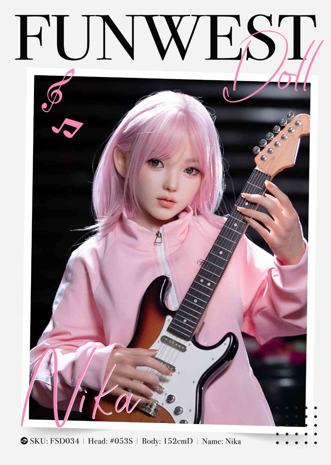 FunWest Doll 152cm (4ft11") Life Like Sex Doll - D-Cup - Nika