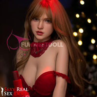 155cm (5ft1') F-Cup Blonde TPE Sex Doll in Elegant Red Lingerie [In Stock USA] - Bella, FunWest Doll, , Sexy Real Sex Dolls