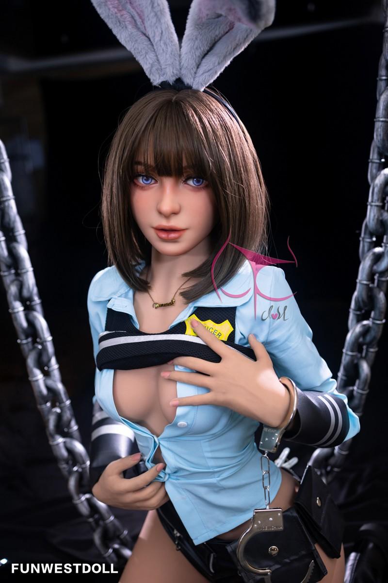 FunWest Doll 157cm (5ft2') C-Cup Life Like Asian Sex Doll with Tiny Breasts - Eudora