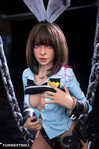 FunWest Doll 157cm (5ft2') C-Cup Life Like Asian Sex Doll with Tiny Breasts - Eudora