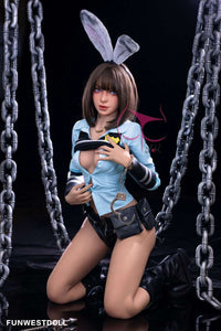 FunWest Doll 157cm (5ft2') C-Cup Life Like Asian Sex Doll with Tiny Breasts - Eudora