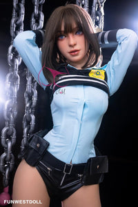 FunWest Doll 157cm (5ft2') C-Cup Life Like Asian Sex Doll with Tiny Breasts - Eudora