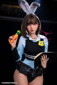 FunWest Doll 157cm (5ft2') C-Cup Life Like Asian Sex Doll with Tiny Breasts - Eudora