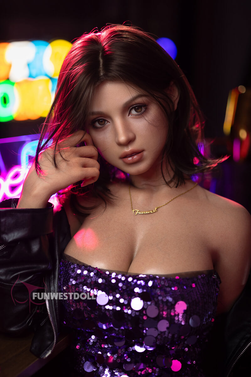 FunWest Doll 157cm (5ft2") Elegant Brunette Silicone Sex Doll - G-Cup - Lyra - In Stock | US Only