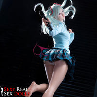 159cm (5ft2') A-Cup Anime Cosplay Silicone Sex Doll - Sky Blue Hair [In Stock USA] - Amy, FunWest Doll, , Sexy Real Sex Dolls