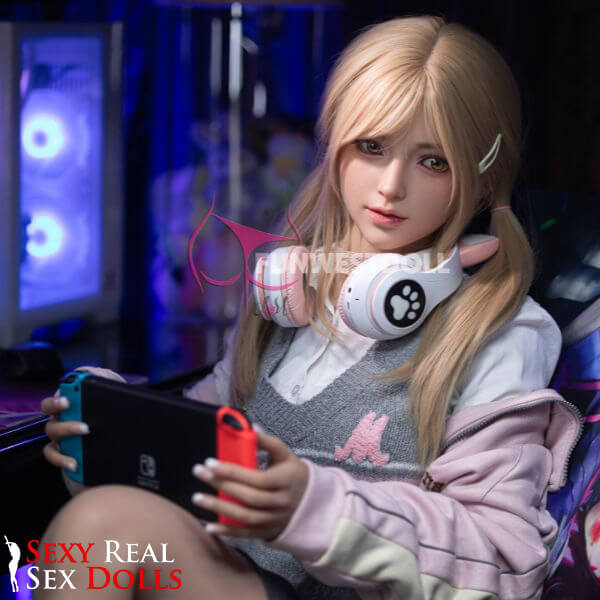 159cm (5ft2') A-Cup Blonde Gamer TPE Sex Doll – Exquisite Asian [In Stock USA] - Alice, FunWest Doll, , Sexy Real Sex Dolls