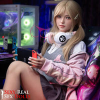 159cm (5ft2') A-Cup Blonde Gamer TPE Sex Doll – Exquisite Asian [In Stock USA] - Alice, FunWest Doll, , Sexy Real Sex Dolls