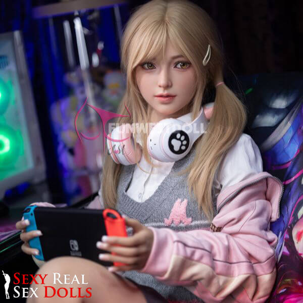 159cm (5ft2') A-Cup Blonde Gamer TPE Sex Doll – Exquisite Asian [In Stock USA] - Alice, FunWest Doll, , Sexy Real Sex Dolls