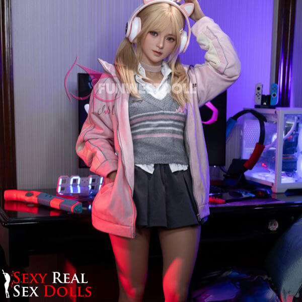 159cm (5ft2') A-Cup Blonde Gamer TPE Sex Doll – Exquisite Asian [In Stock USA] - Alice, FunWest Doll, , Sexy Real Sex Dolls