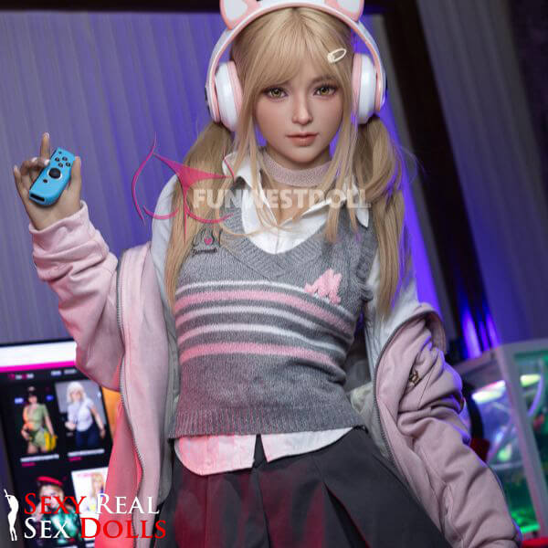 159cm (5ft2') A-Cup Blonde Gamer TPE Sex Doll – Exquisite Asian [In Stock USA] - Alice, FunWest Doll, , Sexy Real Sex Dolls