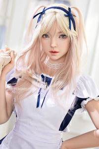 FunWest Doll 159cm (5ft2') A-Cup Tender Asian Fantasy Beauty Blonde Silicone Sex Doll