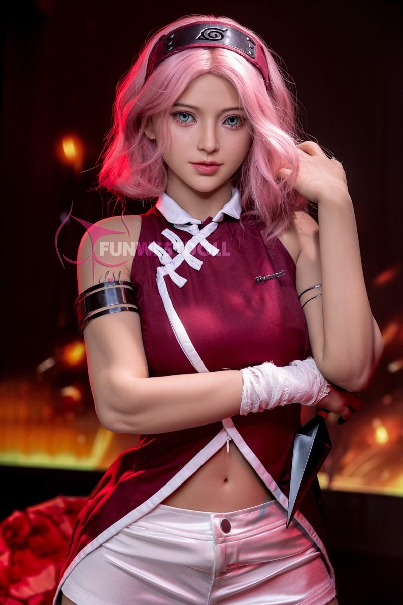 FunWest Doll 159cm (5ft2') A-Cup Wonderland Pink Hair Anime Sex Doll [EU Stock] - Alice
