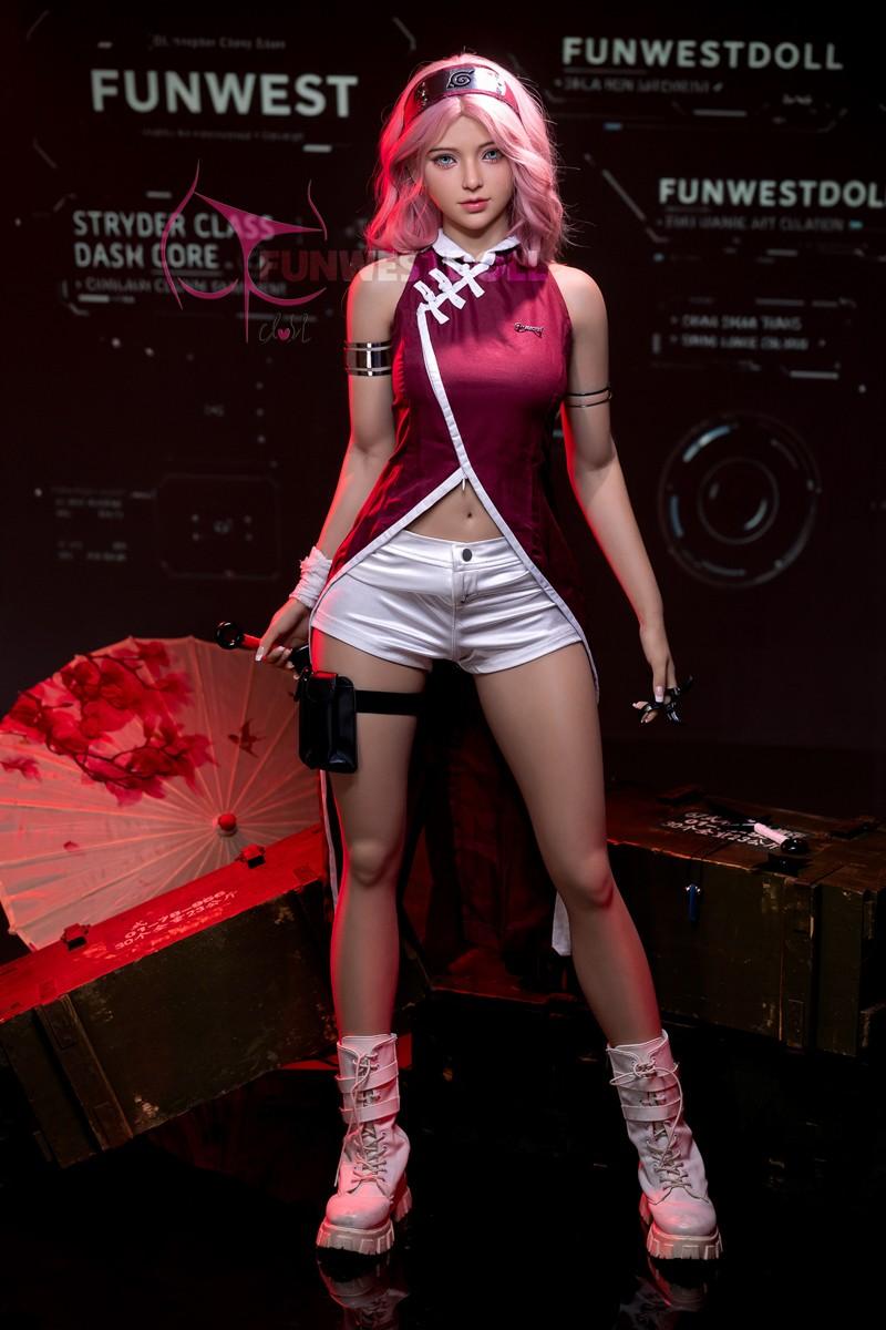 FunWest Doll 159cm (5ft2') A-Cup Wonderland Pink Hair Anime Sex Doll [EU Stock] - Alice