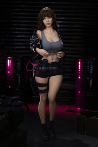 FunWest Doll 159cm (5ft2') F-Cup TPE Sex Doll – Cosplay Gun Girl Fantasy Doll for Gamers - Eve
