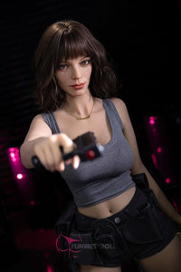 FunWest Doll 159cm (5ft2') F-Cup TPE Sex Doll – Cosplay Gun Girl Fantasy Doll for Gamers - Eve