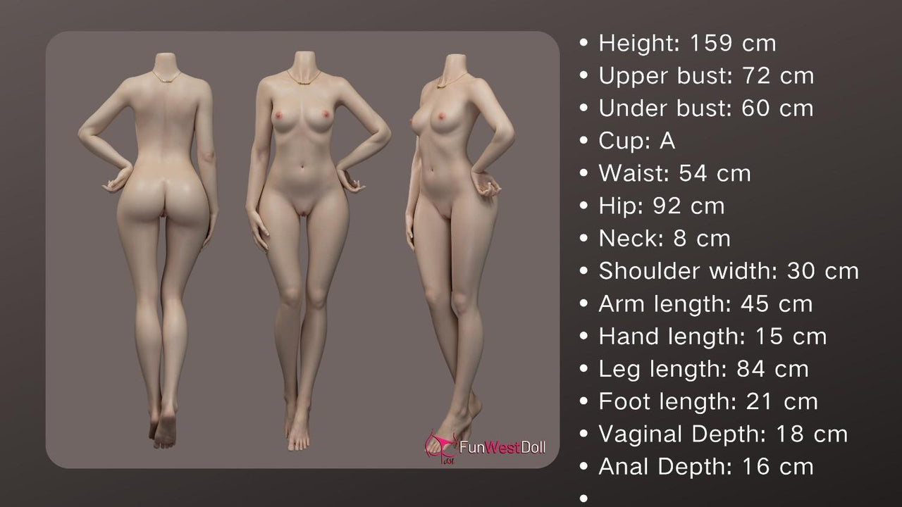 FunWest Doll 159cm (5ft2") Hinata Hyūga Silicone Sex Doll – Fantasy Cosplay - A-Cup - In Stock | EU Only