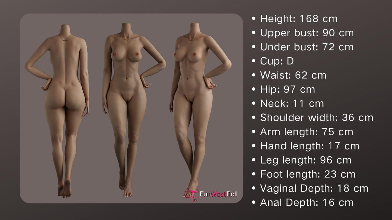 FunWest Doll 168cm (5ft6') D-Cup European Lifelike Silicone Real Sexdoll - Sophiemina