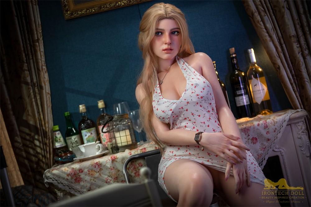 IronTech 153cm (5ft) Lifelike Blonde Silicone Sex Doll - Fenny