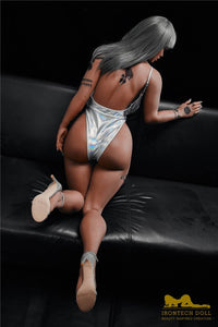 IronTech 158cm (5ft2') Ebony Plump Mama Sex Doll - Atiana