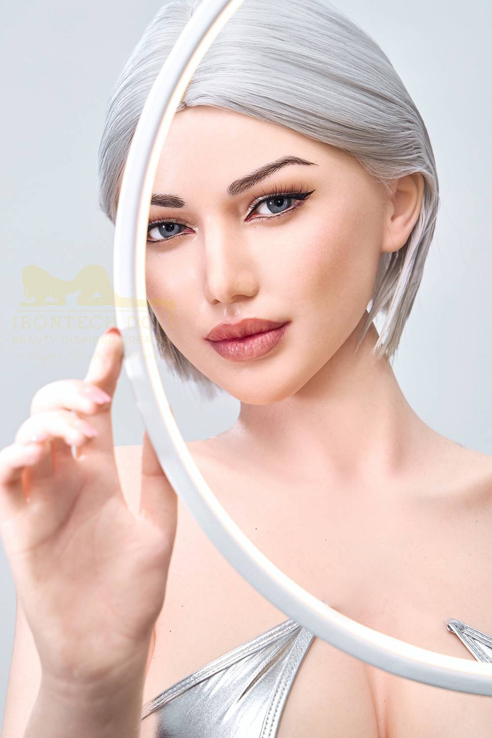 159cm (5ft2') Platinum Blonde Real Silicone Sex Doll- Celine, IronTech, , SRSD