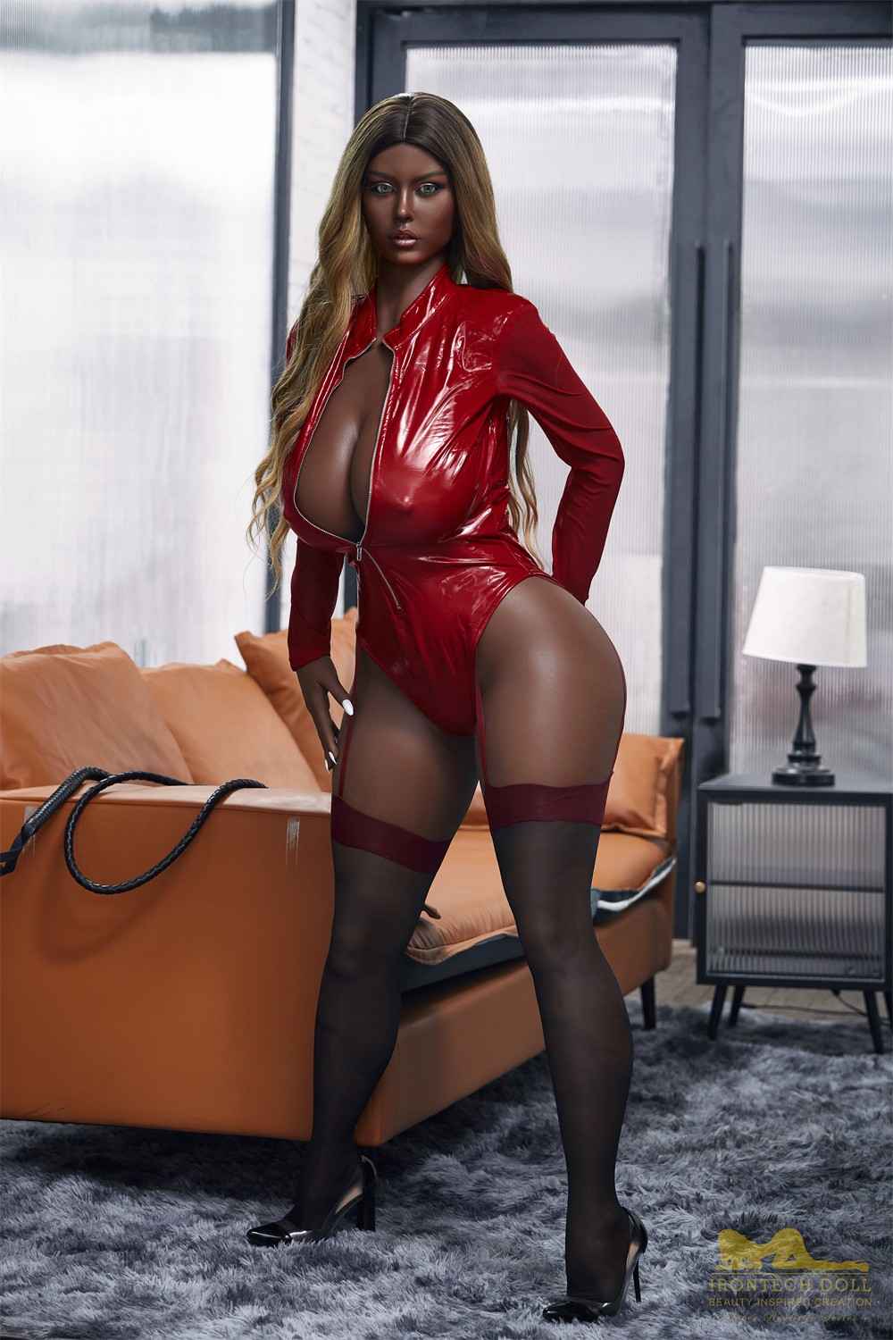 IronTech 160cm (5ft2') Ebony Lifelike Silicone Love Doll - Angelia