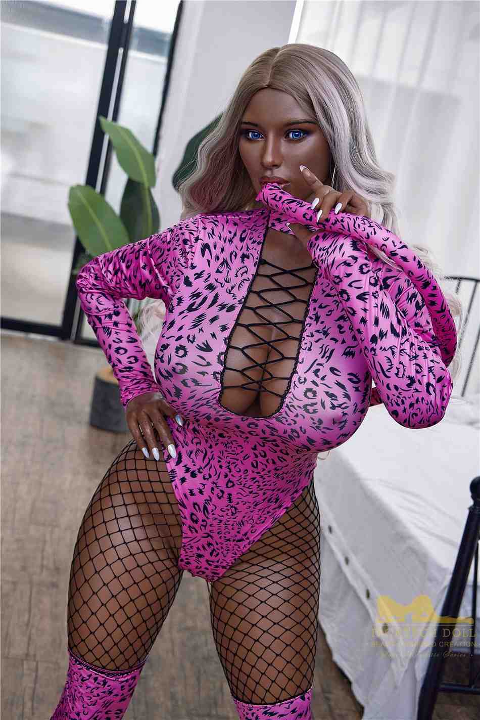 IronTech 160cm (5ft2') Ebony Queen Silicone Sex Doll - Hedy