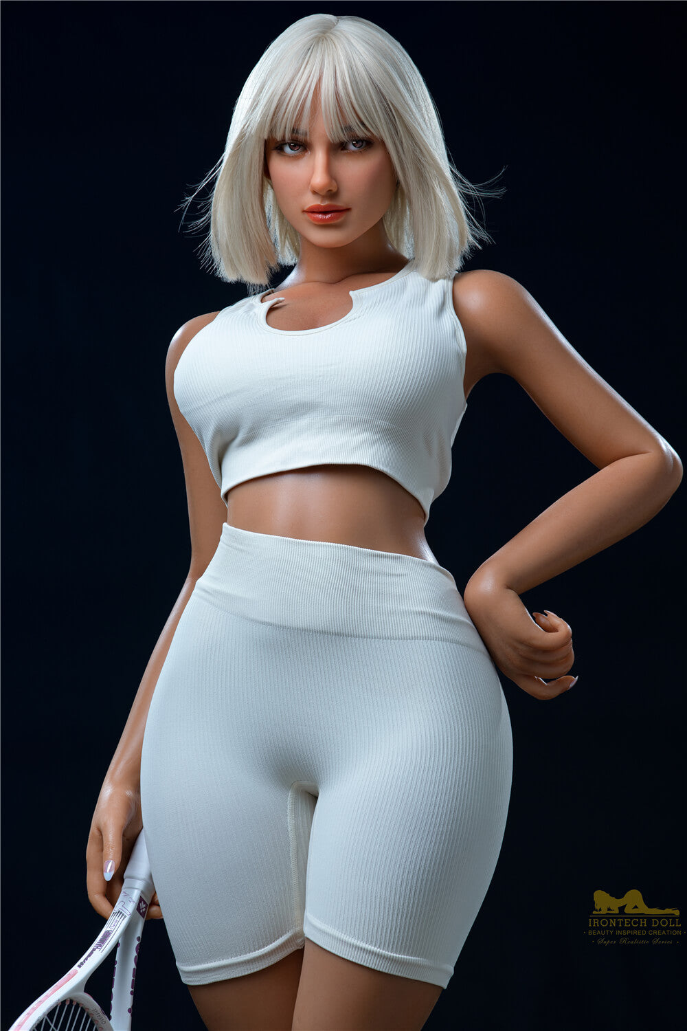 IronTech 164cm (5ft4") Silver Haired Tennis Player Silicone Sex Dolls  - Luna - In Stock | US Only