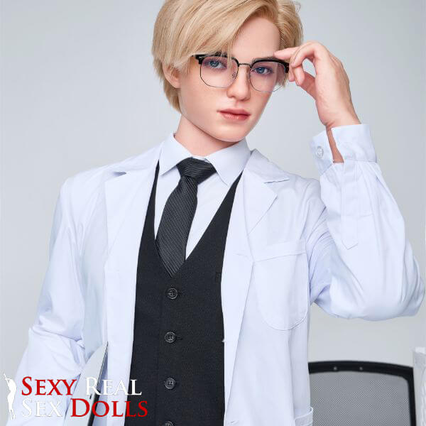 170cm (5ft5') British Silicone Male Sex Doll – Golden-Haired Fantasy Doctor - Lucas, IronTech, , Sexy Real Sex Dolls
