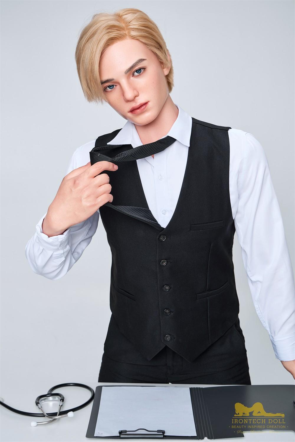 IronTech 170cm (5ft5") British Silicone Male Sex Doll – Golden-Haired Fantasy Doctor - Lucas
