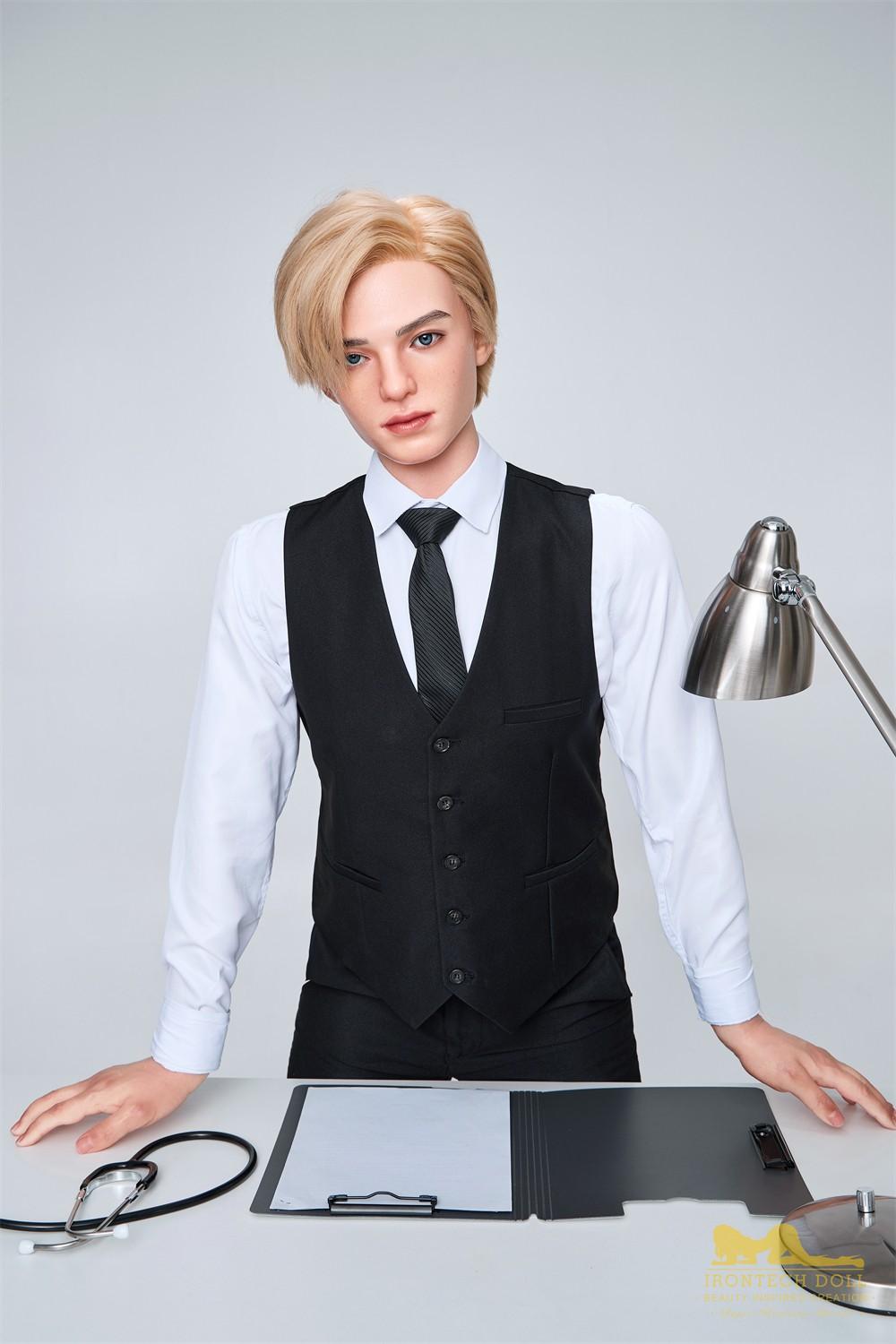 IronTech 170cm (5ft5") British Silicone Male Sex Doll – Golden-Haired Fantasy Doctor - Lucas
