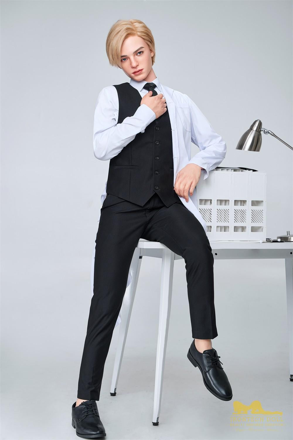 IronTech 170cm (5ft5") British Silicone Male Sex Doll – Golden-Haired Fantasy Doctor - Lucas
